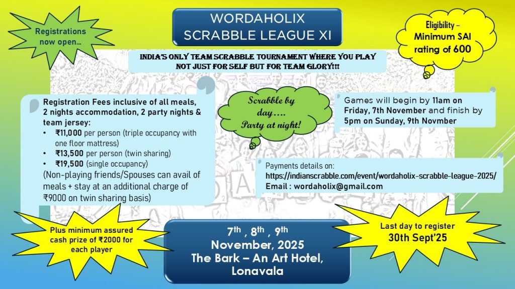 Wordaholix Scrabble League 2025 WSL XI